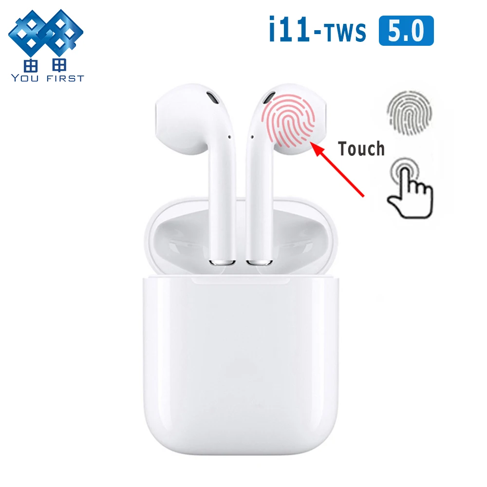 

YOU FIRST i11 TWS Wireless Bluetooth Earphone Sport Stereo Touch Control Headset Bluetooth Wireless Earphones for Phone iPhone
