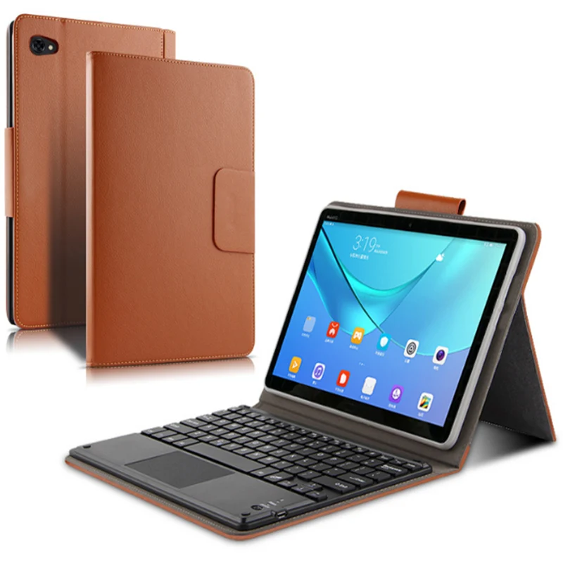 

Bluetooth keyboard Case for Huawei MediaPad C5 10 Case Slim Retro Folding Stand PU Leather Smart Cover 10.1 Tablet