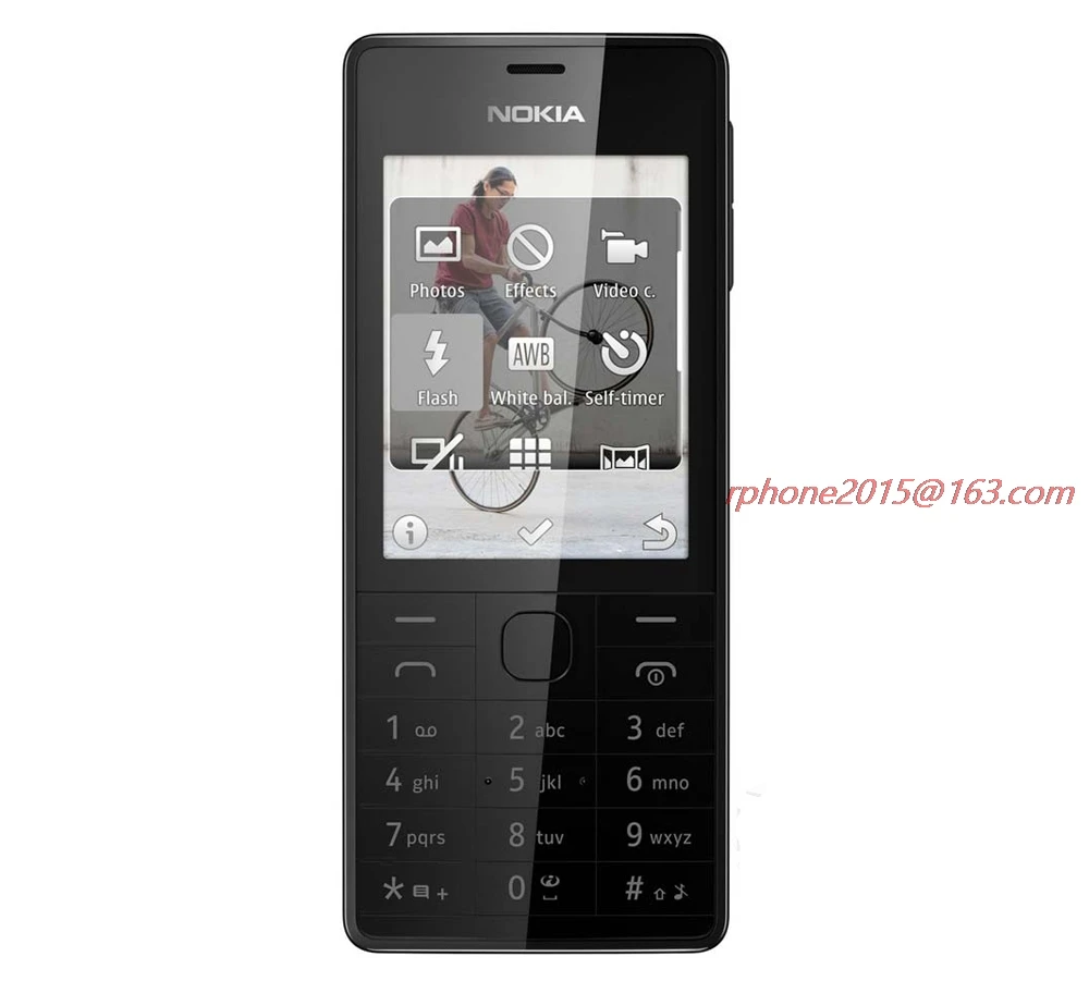 Отремонтированный мобильный телефон NOKIA 515 5MP 2,4 'с двумя sim-картами