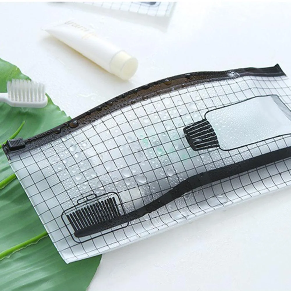 ماكياج منظم حقيبة مستحضرات التجميل النساء السفر فرشاة الأسنان المكياج المنظم شفافة كيس التخزين PVC اللازمة حقائب مكياج حالة