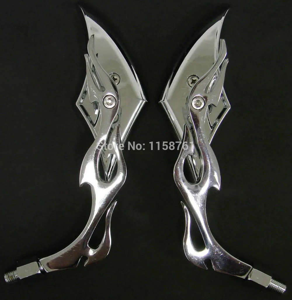 

Chrome Blade Flame Mirrors fits for Suzuki GSX-R Intruder Volusia VL VS 800 Boulevard Custom