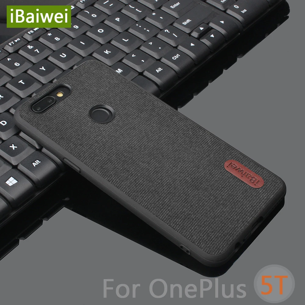 

Fabric Case Oneplus 5T Case Cover One Plus 5T Back Cover Silicone Edge Business Cloth Shockproof Case Original Oneplus 5T Case