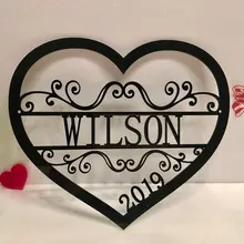 Персонализированные любовь, сердце, свадьба украшения на заказ для романтической свадьбы, вечеринки пользу деревянный акрил Свадебные двери вешалка вечерние поставки