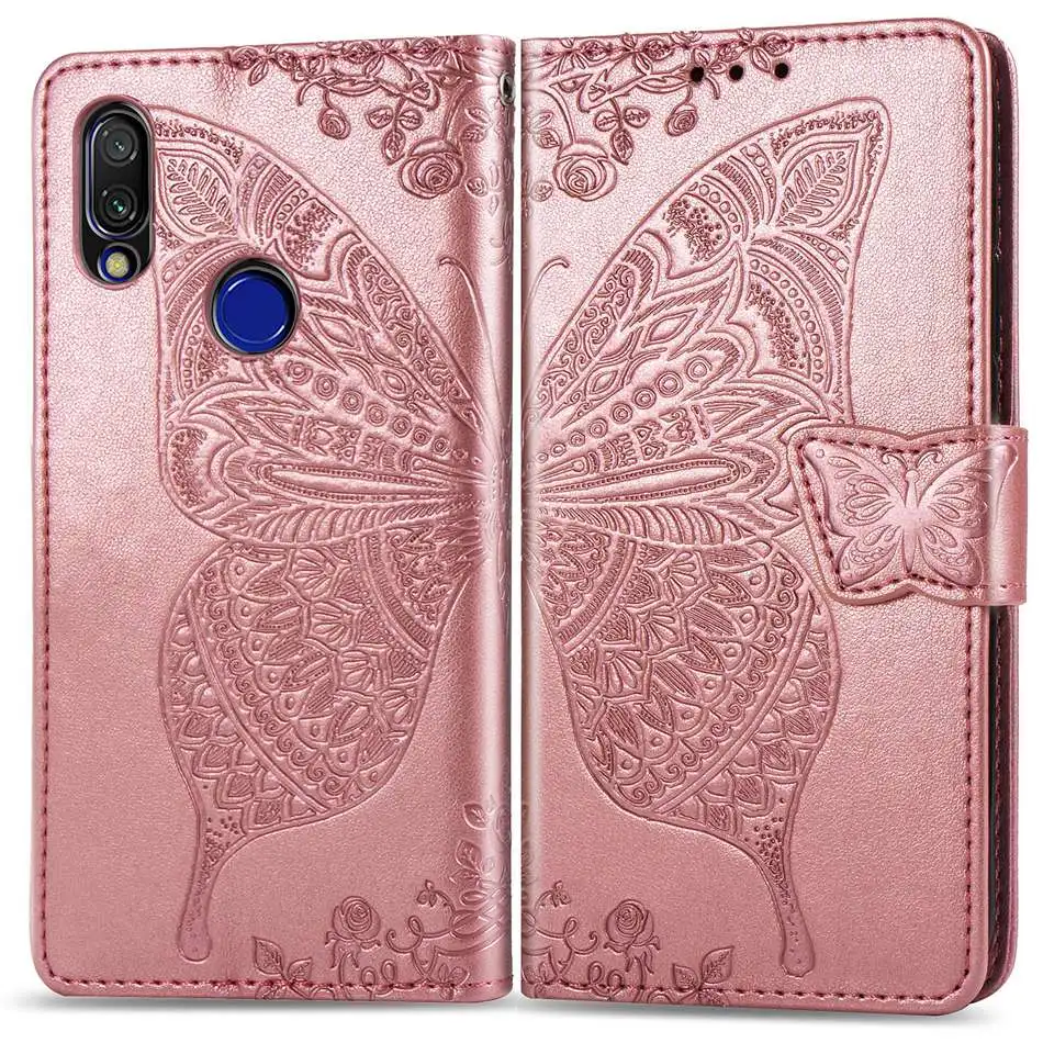 Xiaomi Redmi 7 Case Flip Wallet PU Leather Case On For Xiaomi Redmi 7 Cover Butterfly Mmbossing Phone Cases For Redmi 7 Coque xiaomi leather case card Cases For Xiaomi