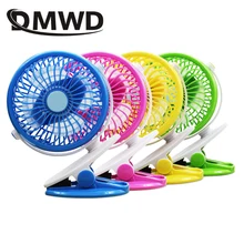 DMWD USB Перезаряжаемый вентилятор с зажимом для кондиционера портативный мини настольный кондиционер Охлаждающие вентиляторы с зажимом на 360 градусов вращающийся кулер