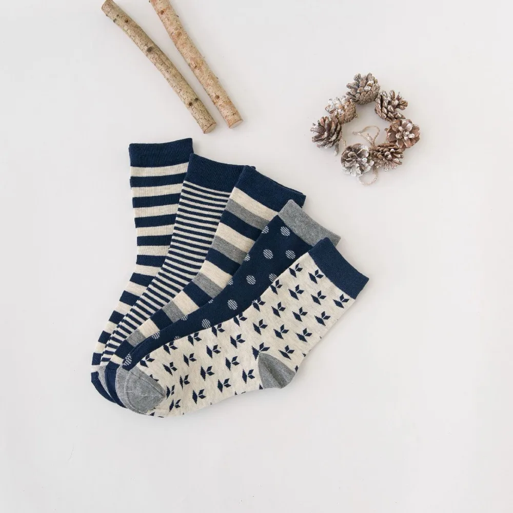 Осень-зима, мужские повседневные хлопковые носки, стандартные деловые мужские носки, носки в британском стиле, в полоску, с квадратным принтом