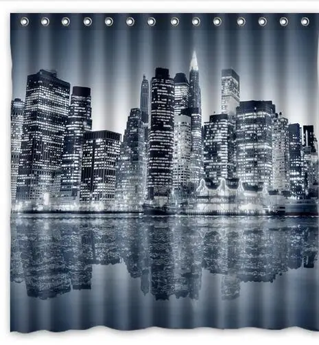 Curtains Ideas cityscape shower curtain : Online Buy Wholesale manhattan shower curtain from China manhattan ...