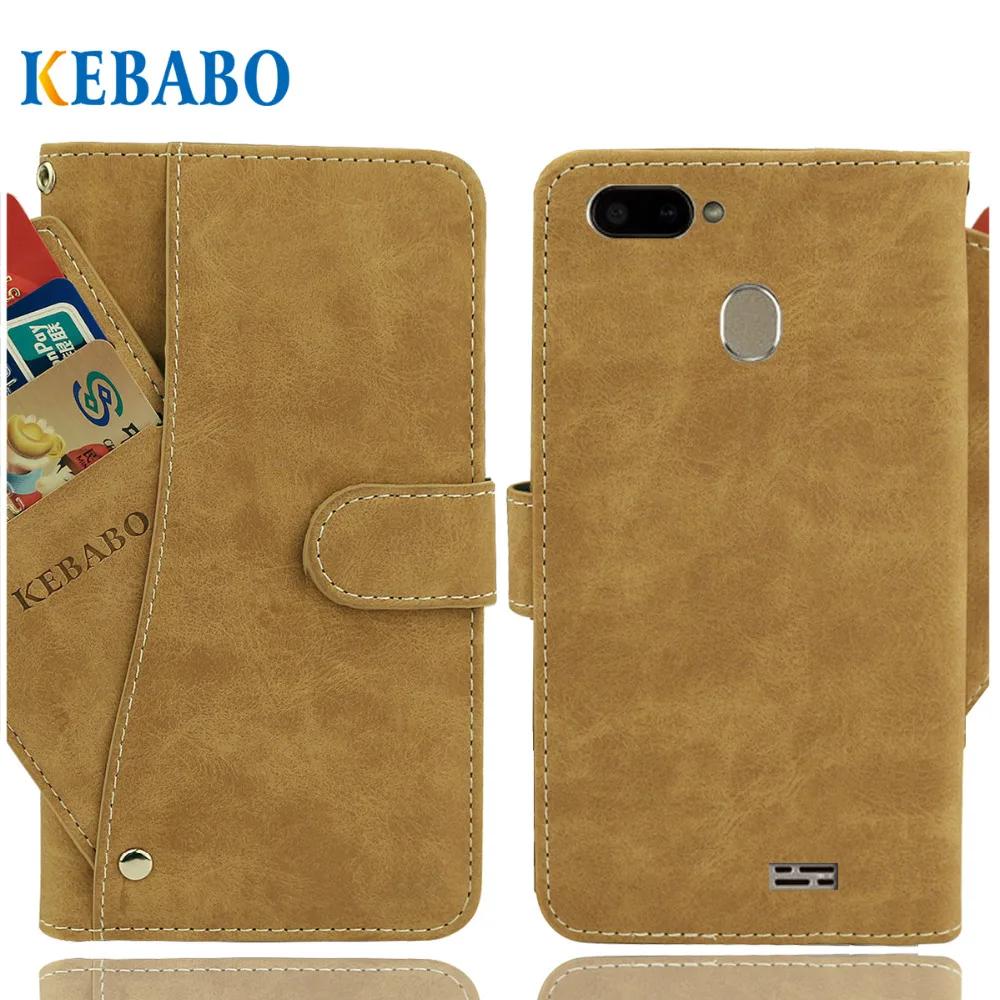

Vintage Leather Wallet Prestigio Muze G5 LTE Case 5.2" Flip Luxury 3 Front Card Slots Cover Magnet Stand Phone Protective Bags
