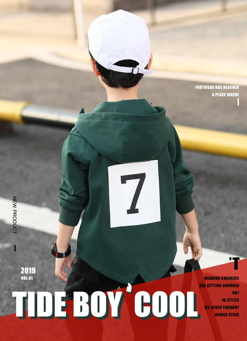 Boys jacket spring and autumn models big children's windbreaker children's baseball uniform boy jacket