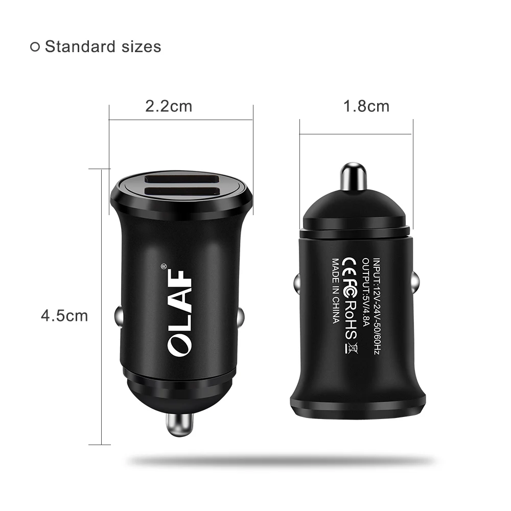 أولاف شاحن سيارة USB صغير للجوال هاتف لوحي GPS 4.8A سريع شاحن سيارة-شاحن المزدوج USB سيارة مهايئ شاحن الهاتف في سيارة أولاف شاحن سيارة USB صغير للجوال هاتف لوحي GPS 4.8A سريع شاحن سيارة-شاحن المزدوج USB سيارة مهايئ شاحن الهاتف في سيارة