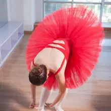 Female Ballet Skirt Uniforms Professional Platter Tutu Black White Red Ballet Dance Costume For Women Tutu Ballet Adult 6 Layers