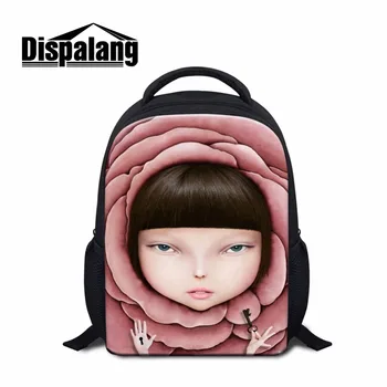 

Dispalang Small Cartoon Backpack for Girls Doll Print Bookbags for Preschooler Mini Little Kindergarten Girly Rucksacks Day Pack