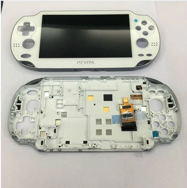 

100% New Original for Playstation PS Vita PSV 1000 1001 Lcd Screen Display + Touch Digitizer + Frame white color