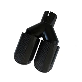 

1 PCS Double Tube Car Muffler AKRAPOVIC Exhaust Tip Glossy Carbon Fiber Tail Tip Exhaust Pipe Tail Exhaust Muffler Tip