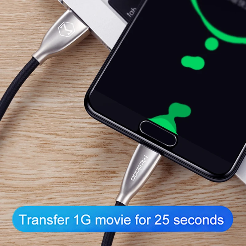 Светодиодный кабель MCDODO 5A Type C для Samsung S10 S9 S8 Plus быстрая зарядка USB зарядное