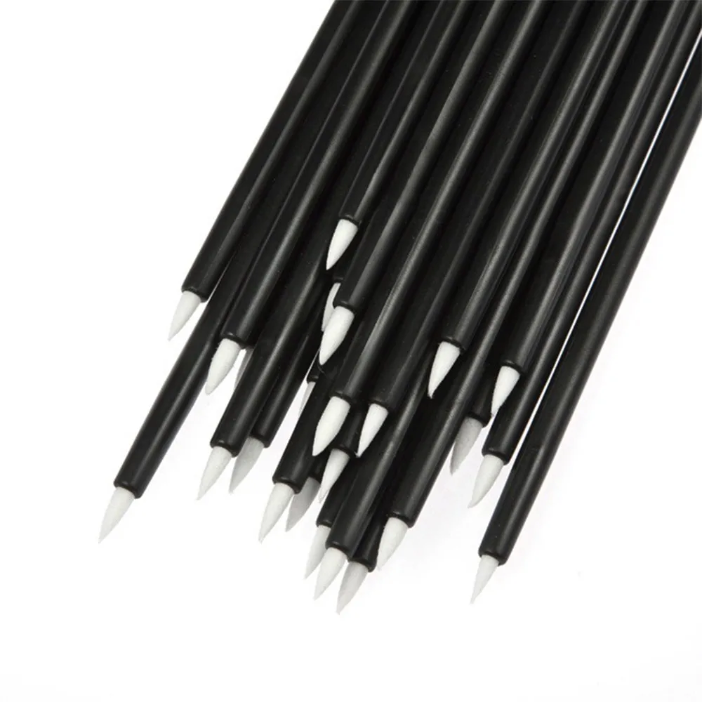 50Pcsset Travel Kit Cosmetic Makeup Tool Disposable Eyeliner Liquid Wand Applicator Brush Wand Applicator Black Tools (12)