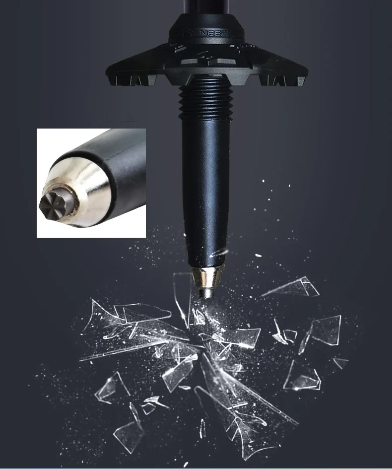 Fibra de Carbono Dobrável de Aço Pioneiro Varas Nórdicos Bengalas Escalada Pessoal Ajustável Bengala Trekking Pole Caminhadas Bastones 10 Esporte e Lazer