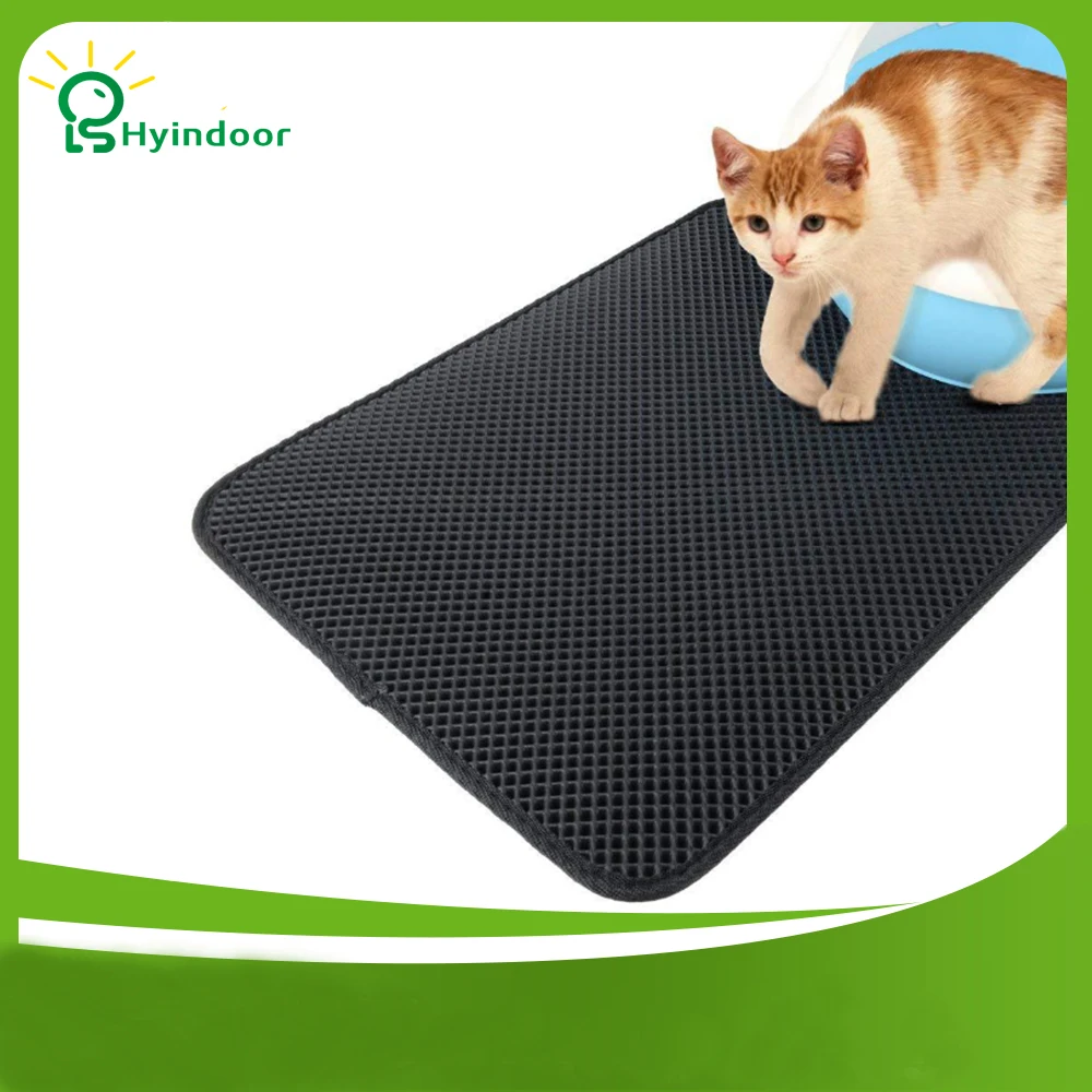 3 sizes Protect Floor Breathable Holes Double Layer Cat Litter Mat