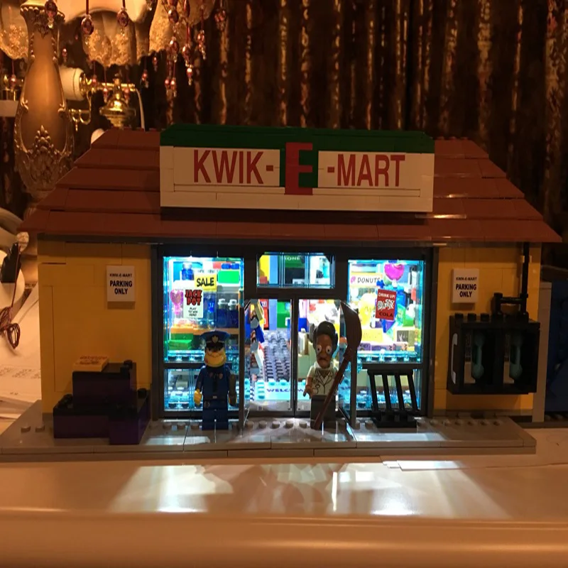 Светодиодный светильник набор для Lego Building City Street 71016 16004 Simpsons Kwik E Mart игрушки блоки
