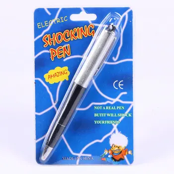 

Wholesale 50pcs/lot Electric Shock Pen Toy Utility Gadget Joke TOP Prank Trick Spoof Entire Toy April Fool's Day Gift toys