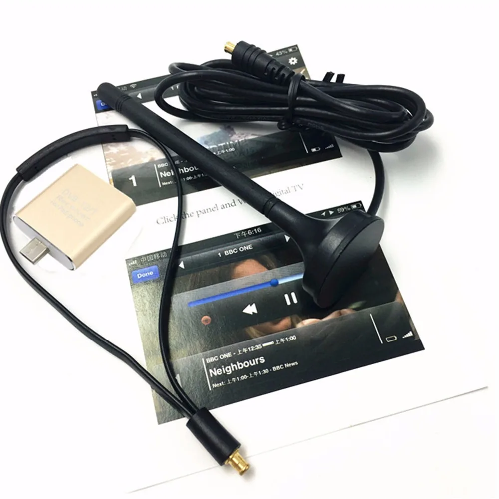 DVB-T/DVB-T2 Android TV Tuner Pad TV Tuner Digital Satellite Receiver TV Stick Dongle Receiver For Android Phone DVB-T2 H.265