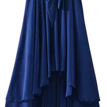 Женская летняя юбка на заказ, большие размеры, 3XS-10XL, асимметричная элегантная богемная юбка с бантом, гигантская шифоновая, длинная, Пляжная, высокая низкая юбка