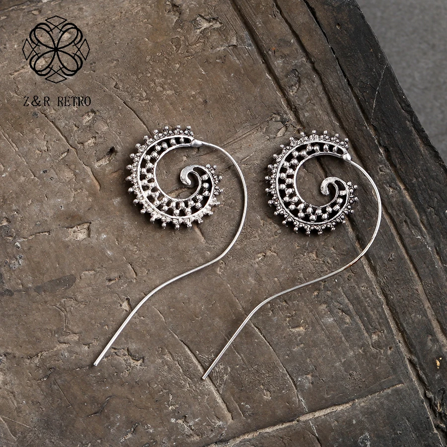 

Retro Hook Earrings Ears Jewelry Style Vintage Ethnic Earrings Accessories for Women Gifts