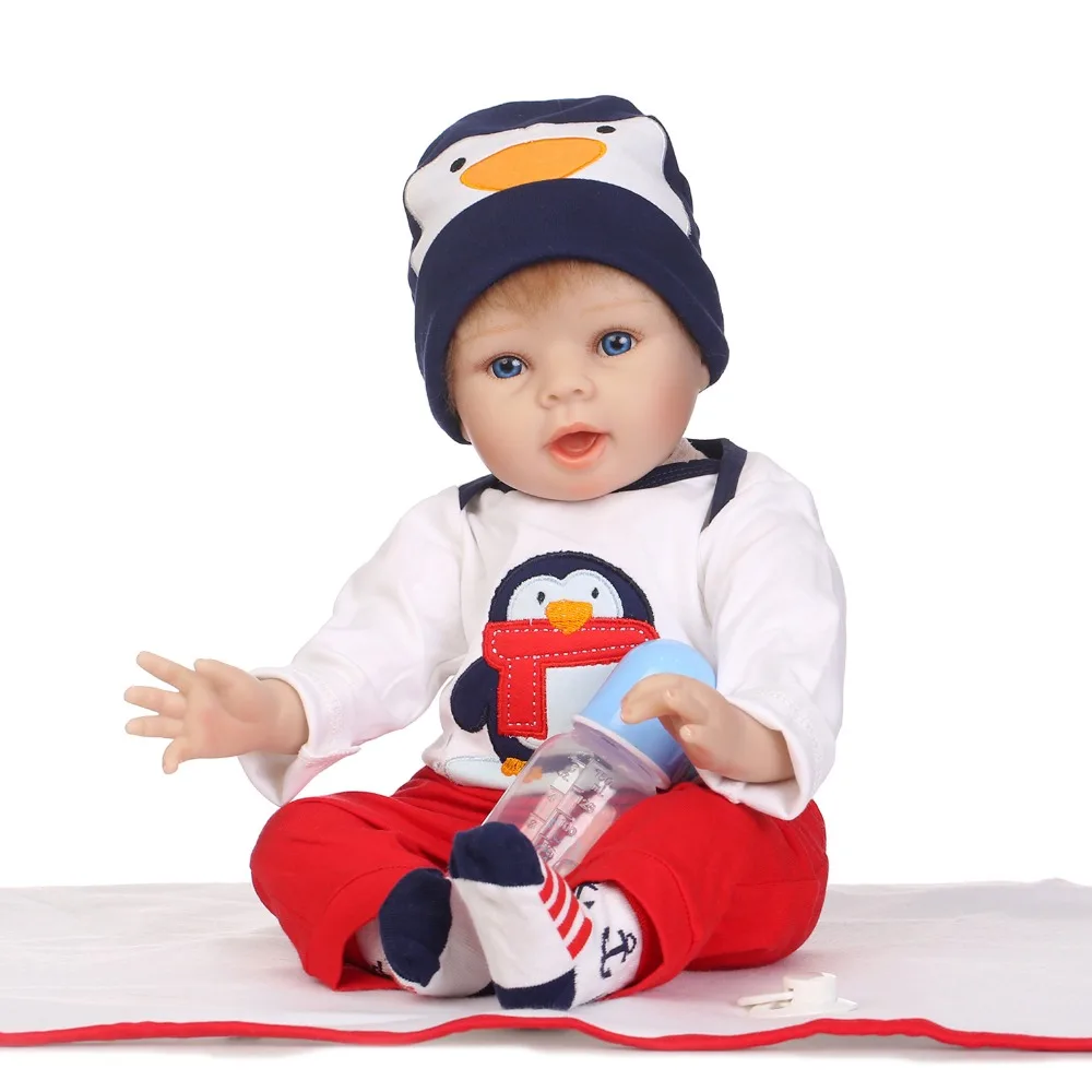 

NPKCOLLECTION 22inch 55 cm silicone reborn dolls wholesale lifelike baby boys newborn fashion doll Christmas gift