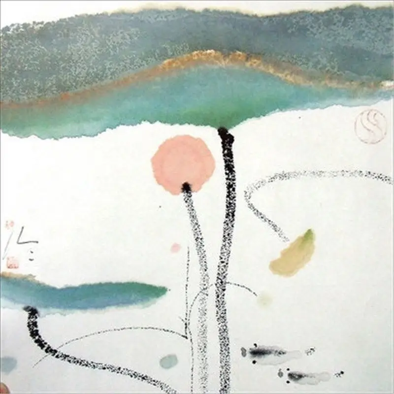 Abstract Water and Ink Lotuses New Chinese Style Lotus Pond Scenery Nice Wall Paintings Canvas Posters for Study Room Decoration