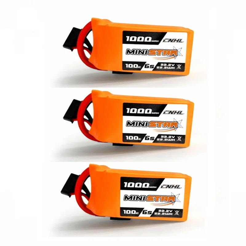 1/2/3 шт. CNHL MiniStar 22,2 V 1000mAh 6S 100C Перезаряжаемые Lipo Батарея XT60 разъем для модели RC Полетный контроллер рамки запасные части