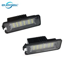 Комплект из 2 предметов 18LED яркая белая табличка с регистрационным номером свет лампы W/декодер для VW GOLF4 12 V 6500 к номерной знак света