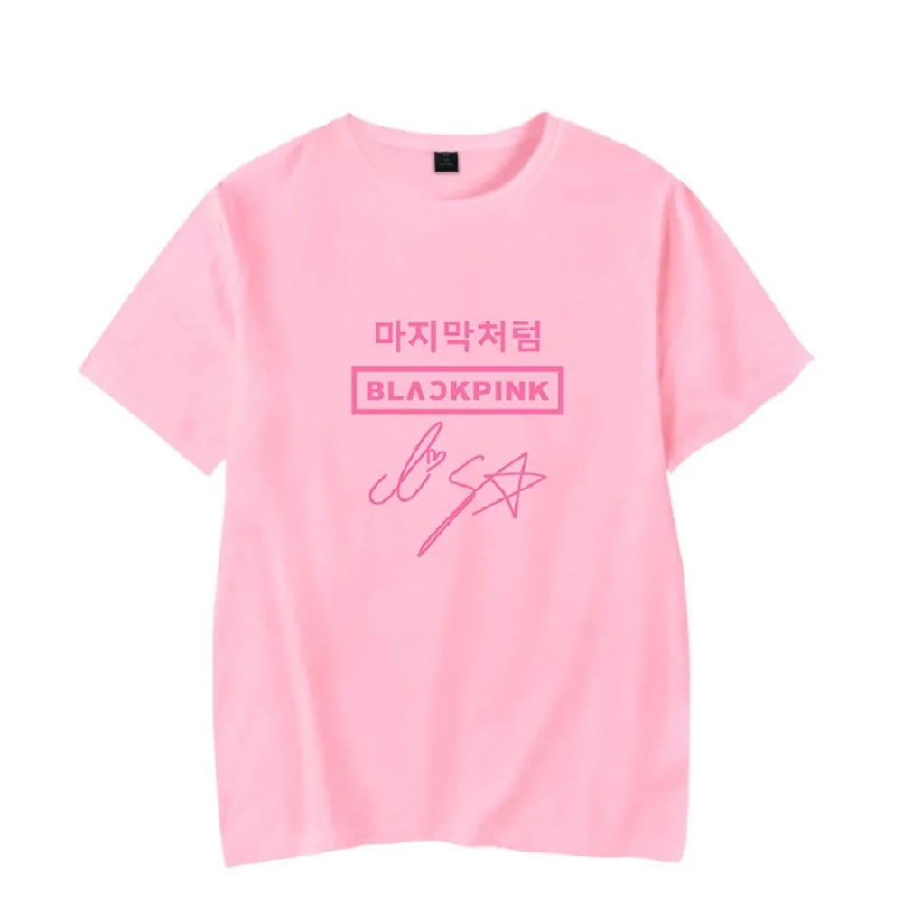 

Blackpink Girl Fans Signature LOVE Kpop Women's T shirt Summer Cool Breathable Casual Comfortable Tshirt Tops Hot 5Colour Tees