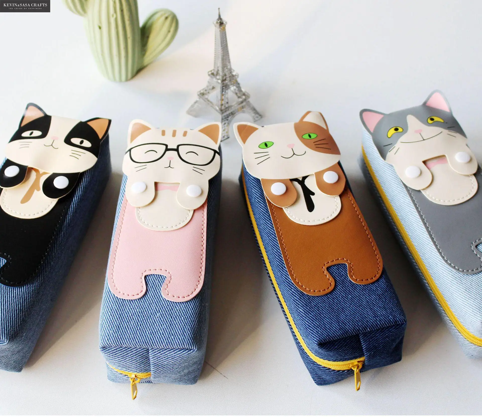 

Cat Pencil Case Quality Fabric School Supplies Bts Stationery Gift Pencilcase School Cute Pencil Box School Tools Pencil Bag