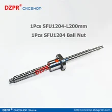 RM1204 DIA.12MM шариковый винт SFU1204-L200mm+ гайка для станков с ЧПУ для DIY числового программного управления типа CNC