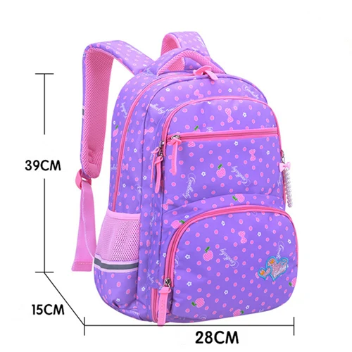 Новые школьные сумки в горошек водонепроницаемые школьные рюкзаки для подростков девочек Детский рюкзак детские школьные сумки mochila escolar - Цвет: S purple