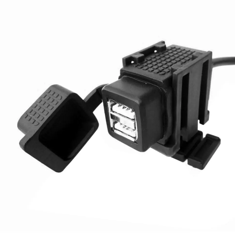 

5pcs Electric Motorcycle Waterproof Dual USB Port Car Charger Power Supply Adapter