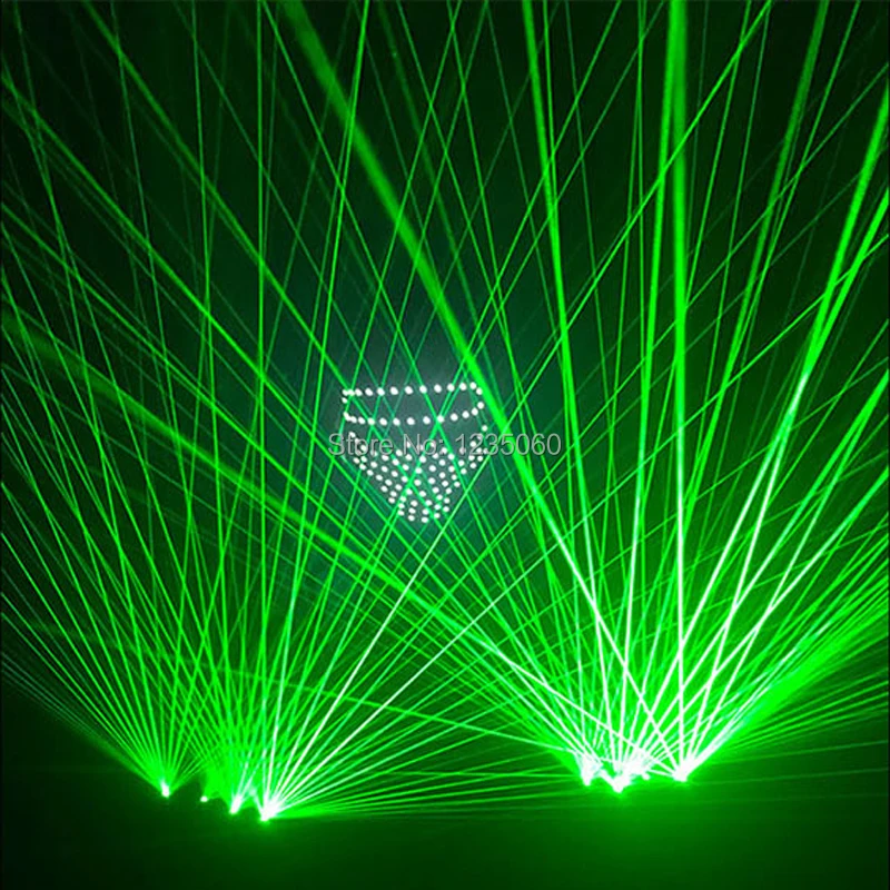 Праздничные зеленые лазерные перчатки для дня рождения с 4 шт. 532 нм 80 мВт лазером