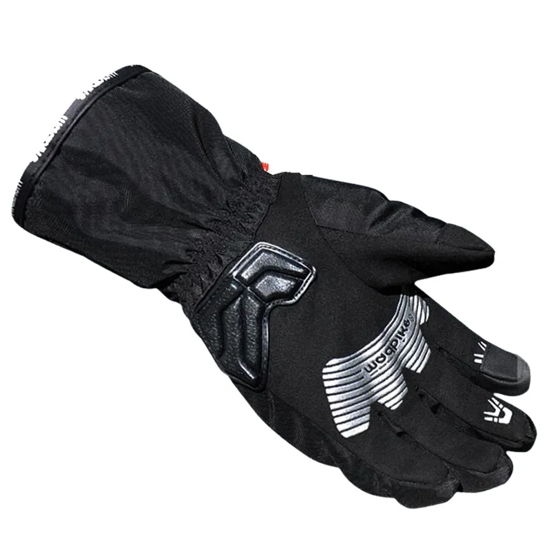 Новинка MADBIKE полный палец мотоцикл Перчатки зимние теплые кожаные Водонепроницаемый брезент углеродное волокно мотогонщиков перчатка MAD-19
