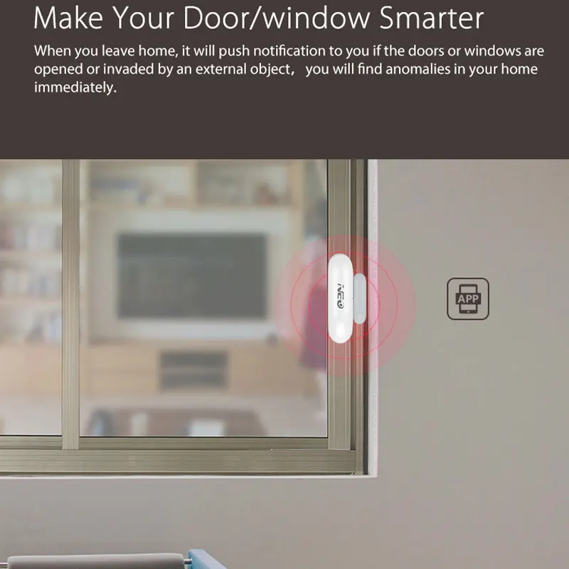 Беспроводной Wi-Fi Домашний детектор открытия двери и окна датчик приложение уведомления оповещения поддержка IFTTT Amazon Alexa Google Assistant