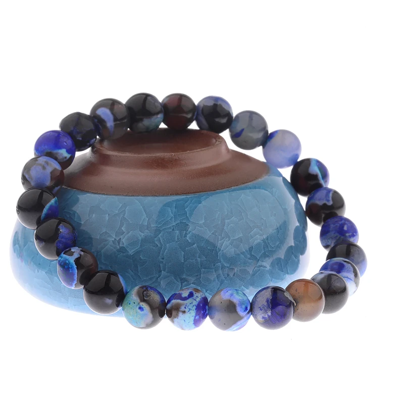 6 стилей 8 мм синий Природный Камень Strand браслеты многоцветный 7 Чакра Исцеление баланс браслет Йога рейки молитва Bijoux AB206