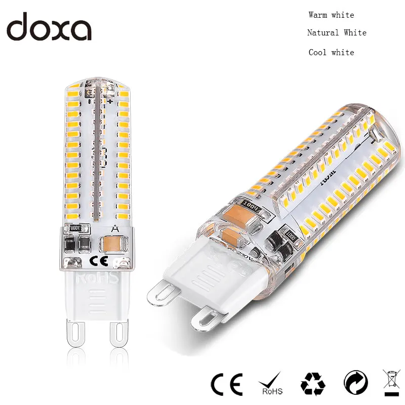 

6pcs 10pcs G9 LED Lamp 110V 220V 4W LED G9 Corn Bulb 104LED 3014 SMD Super bright 360 Beam Angle Replace 20w 30w Halogen Lamp