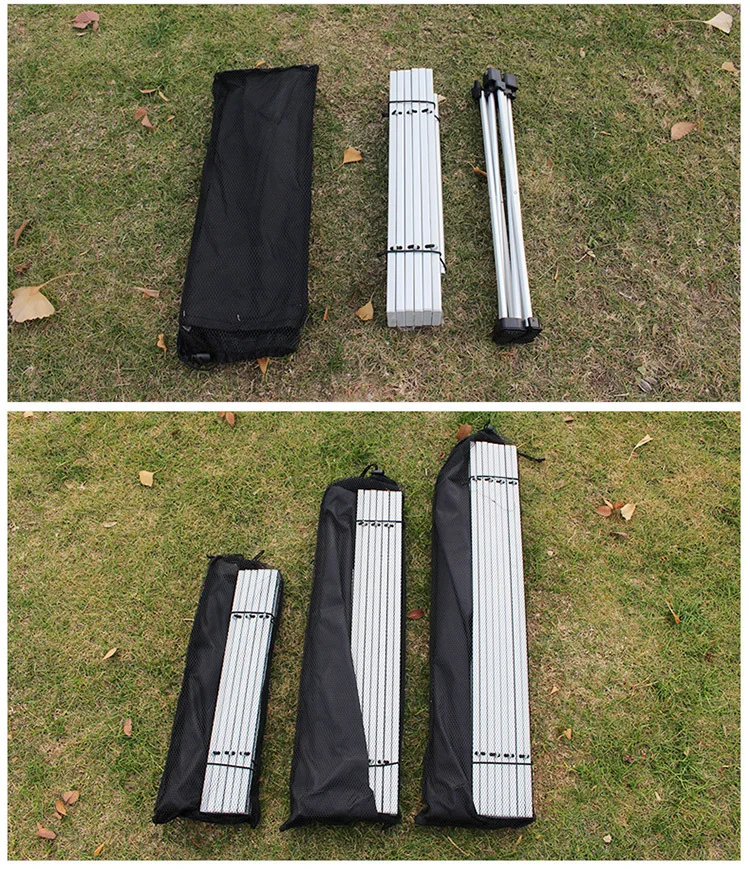 Qualidade de Alumínio ao ar Alta Livre Mesa Dobrável Acampamento Piquenique Churrasco Portátil Pátio Mobiliário Metalic Cozinha Jardim Carro 18 pátio mobiliário mesa metalic cozinha jardim carro