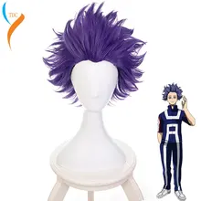 Boku no Hero Academy Shinsou Hitoshi Shinso парик косплей костюм мой герой Academy короткие фиолетовые парики синтетические волосы+ парик шапка