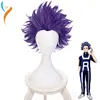 Shinsou-peluca Boku no Hero Academia Hitoshi Shinso, disfraz de Cosplay de My Hero Academia, pelucas púrpuras cortas de pelo sintético + gorro de peluca ► Foto 1/6