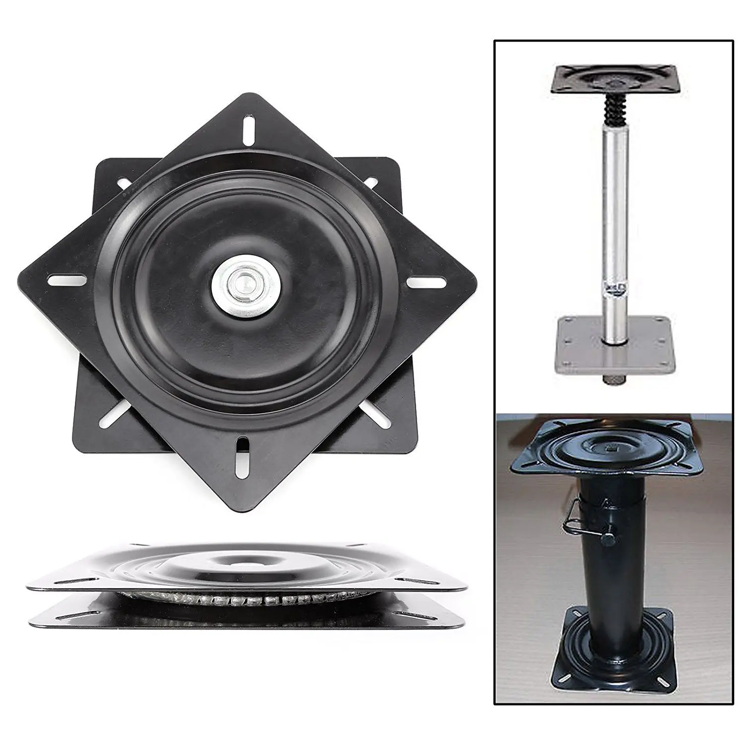 HOT 6 inch boat seat swivel plate fishing boat marine seat swivel rotation 360 degree rotation universal set 15.4 x 15.4 x 2 c