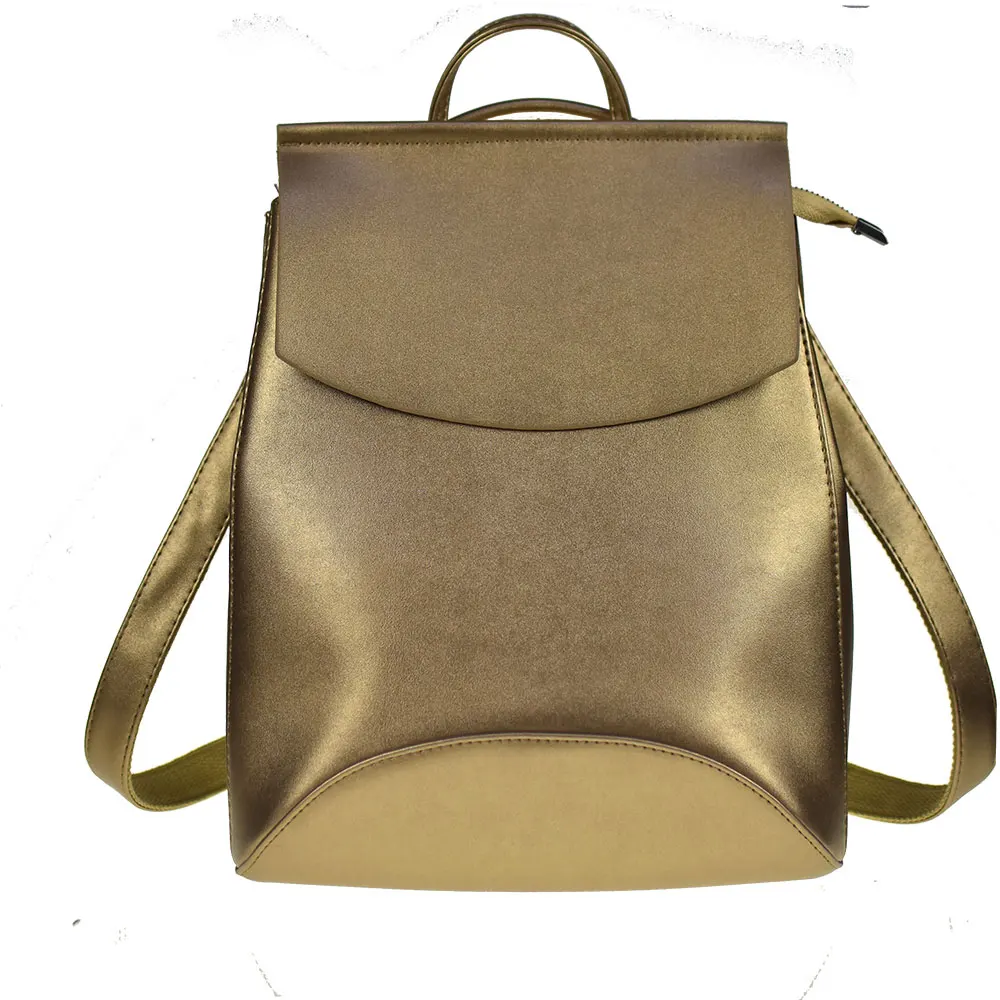 Хит, Модный женский рюкзак, высокое качество, искусственная кожа, рюкзаки для девочек-подростков, женская школьная сумка через плечо, рюкзак mochila - Цвет: Золотой