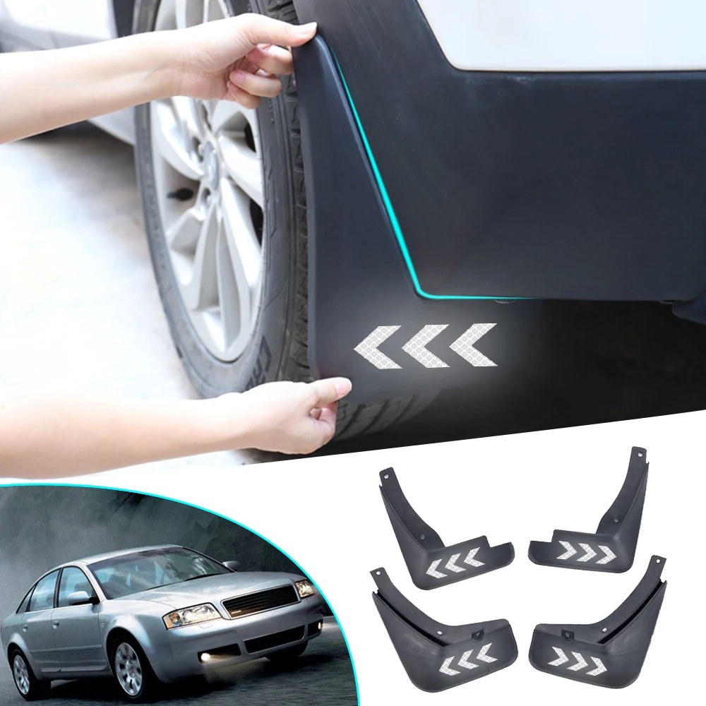 

Car Front Rear Mud Flaps For Audi A6 C5 sedan 1998~2005 For Fender Splash Guards Mudguard Reflective Mudflap Accessories