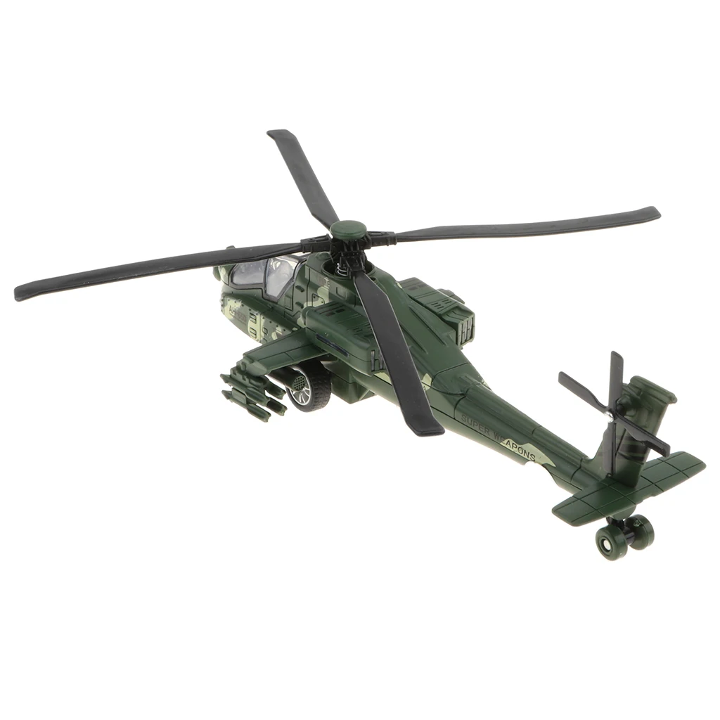 1/32 Scale RC Airplane Toy Friction Powered CAIC Z-10 Die-Cast Helicopter Toy with Pull Back Plane Function for Kids or Adults