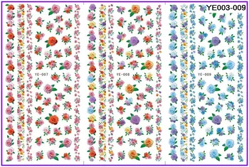 

3 PACK/ LOT WATER TRANSFER DECAL NAIL ART NAIL STICKER FLOWER VINE GRASS ROSE YE007-009