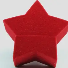 Шкатулка для украшений в форме Красной звезды бархатная коробочка для кольца серьги-гвоздики, ювелирные изделия Дисплей стеллаж для выставки товаров рождественские подарочные коробки 100 шт./лот